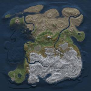 Thumbnail Rust Map: Procedural Map, Size: 3600, Seed: 18545723, 13 Monuments