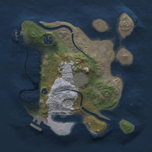 Thumbnail Rust Map: Procedural Map, Size: 2500, Seed: 675053342, 6 Monuments