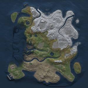 Thumbnail Rust Map: Procedural Map, Size: 3500, Seed: 1046770447, 15 Monuments