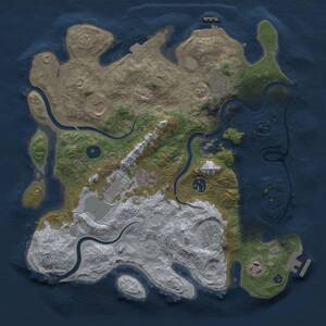 Thumbnail Rust Map: Procedural Map, Size: 3500, Seed: 219342645, 14 Monuments