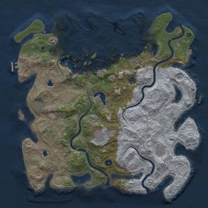 Thumbnail Rust Map: Procedural Map, Size: 4500, Seed: 111507498, 16 Monuments