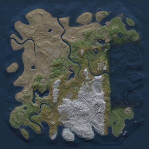 Thumbnail Rust Map: Procedural Map, Size: 4500, Seed: 91505635, 17 Monuments