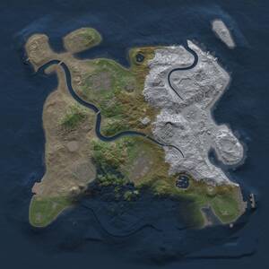 Thumbnail Rust Map: Procedural Map, Size: 3000, Seed: 21772, 11 Monuments