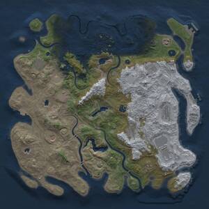 Thumbnail Rust Map: Procedural Map, Size: 4500, Seed: 203278493, 17 Monuments