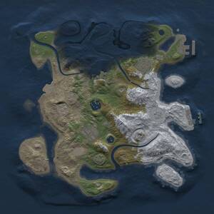 Thumbnail Rust Map: Procedural Map, Size: 3000, Seed: 170393308, 11 Monuments