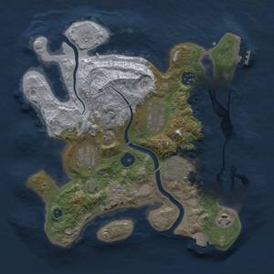Thumbnail Rust Map: Procedural Map, Size: 3000, Seed: 151744744, 11 Monuments