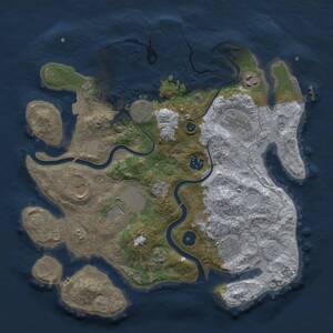 Thumbnail Rust Map: Procedural Map, Size: 3500, Seed: 759156, 14 Monuments
