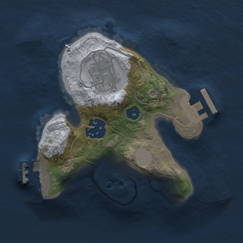 Rust Map: Procedural Map, Size: 1800, Seed: 1968695284, 5 Monuments