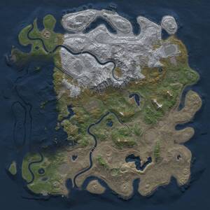 Thumbnail Rust Map: Procedural Map, Size: 5000, Seed: 573552987, 17 Monuments