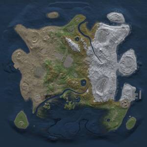 Thumbnail Rust Map: Procedural Map, Size: 3500, Seed: 5427, 14 Monuments