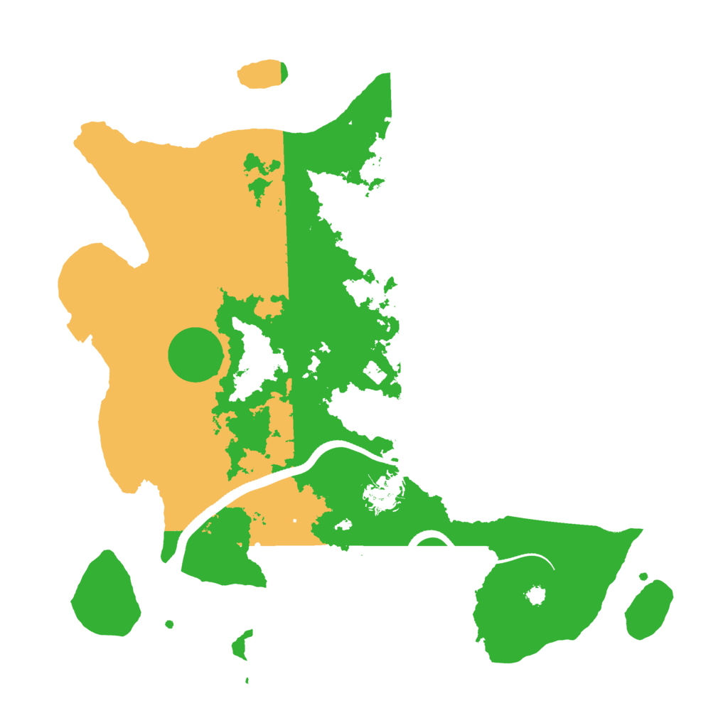 Biome Rust Map: Procedural Map, Size: 3500, Seed: 5427
