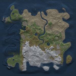 Thumbnail Rust Map: Procedural Map, Size: 3800, Seed: 1979538285, 17 Monuments