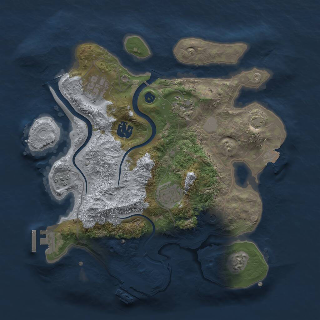 Rust Map: Procedural Map, Size: 3000, Seed: 567176282, 10 Monuments