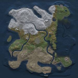 Thumbnail Rust Map: Procedural Map, Size: 3350, Seed: 1509824951, 13 Monuments