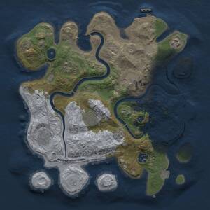 Thumbnail Rust Map: Procedural Map, Size: 3250, Seed: 1114765985, 13 Monuments