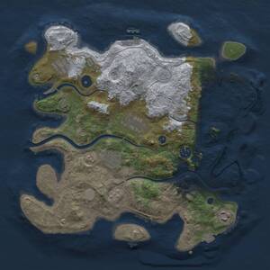 Thumbnail Rust Map: Procedural Map, Size: 3500, Seed: 1525560128, 12 Monuments