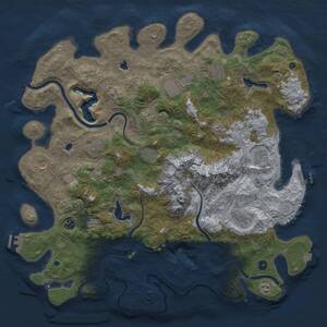 Thumbnail Rust Map: Procedural Map, Size: 5000, Seed: 944421, 17 Monuments