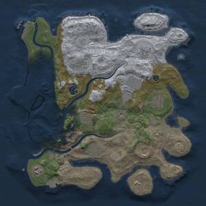 Thumbnail Rust Map: Procedural Map, Size: 3500, Seed: 754692223, 16 Monuments