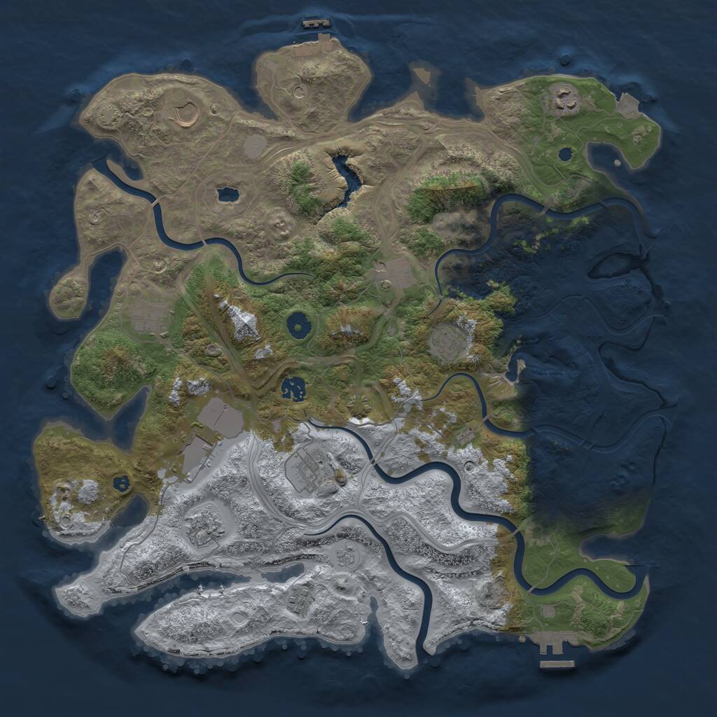 Rust Map: Procedural Map, Size: 4250, Seed: 179150, 16 Monuments
