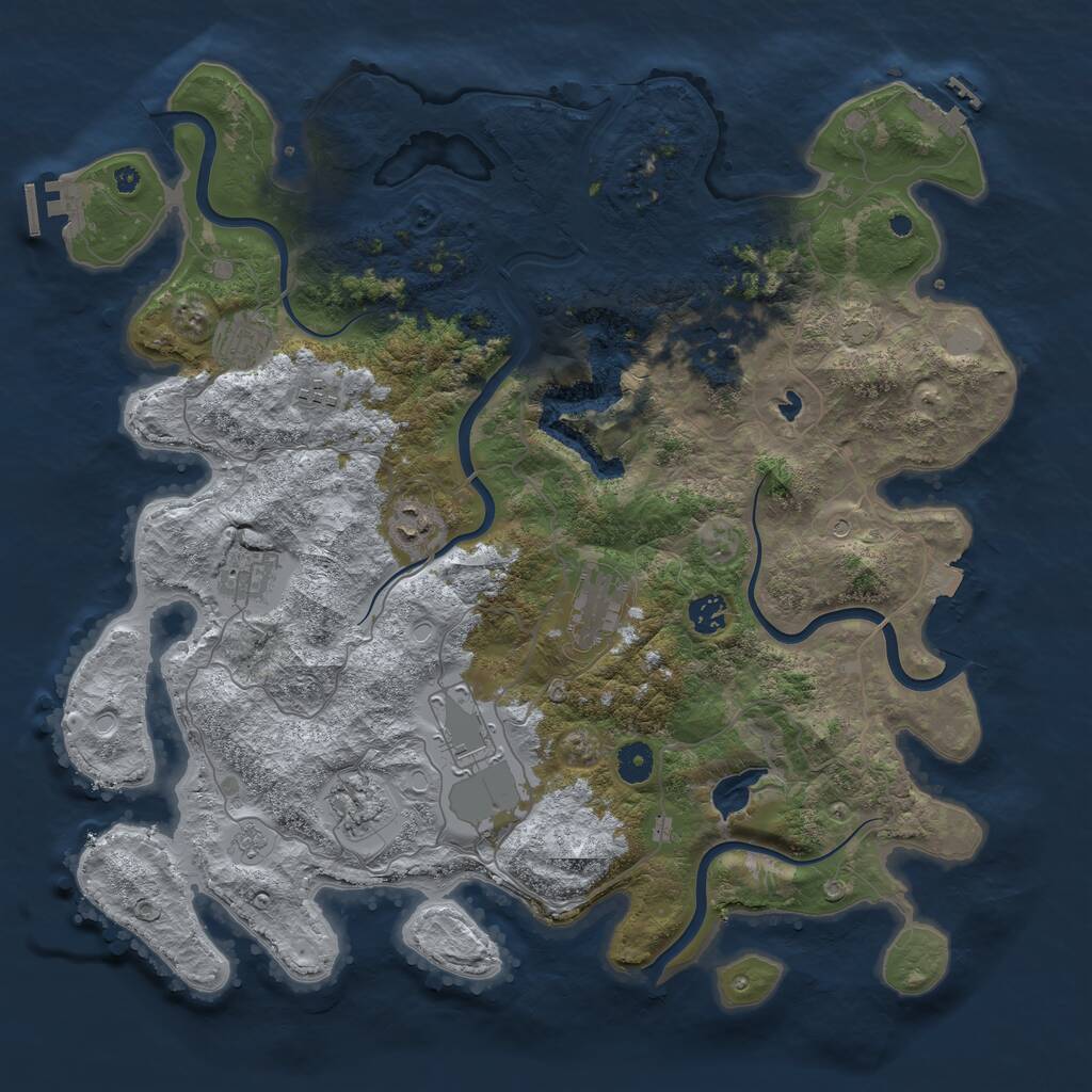 Rust Map: Procedural Map, Size: 4200, Seed: 1324149636, 15 Monuments