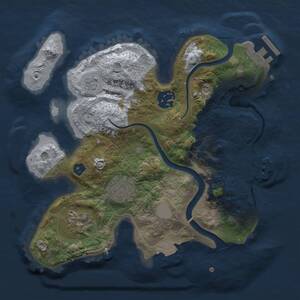 Thumbnail Rust Map: Procedural Map, Size: 2500, Seed: 1231677259, 8 Monuments