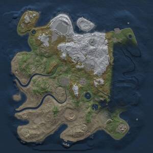 Thumbnail Rust Map: Procedural Map, Size: 3500, Seed: 320794116, 15 Monuments