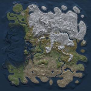 Thumbnail Rust Map: Procedural Map, Size: 5000, Seed: 515550178, 16 Monuments