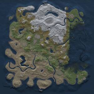 Thumbnail Rust Map: Procedural Map, Size: 4500, Seed: 281299777, 17 Monuments