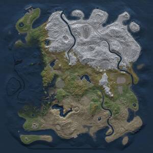 Thumbnail Rust Map: Procedural Map, Size: 4500, Seed: 26546, 16 Monuments