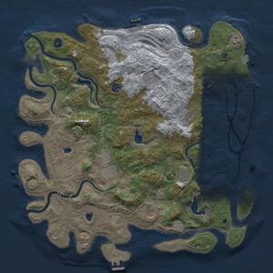 Thumbnail Rust Map: Procedural Map, Size: 4500, Seed: 209001165, 16 Monuments