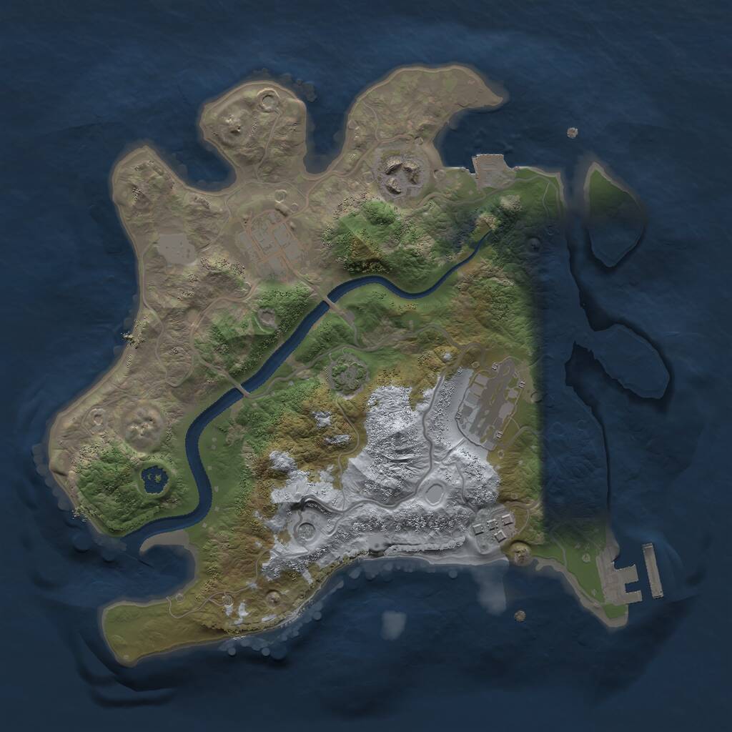 Rust Map: Procedural Map, Size: 2700, Seed: 1765713685, 8 Monuments