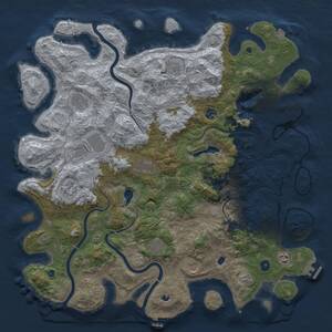 Thumbnail Rust Map: Procedural Map, Size: 4750, Seed: 94124560, 16 Monuments