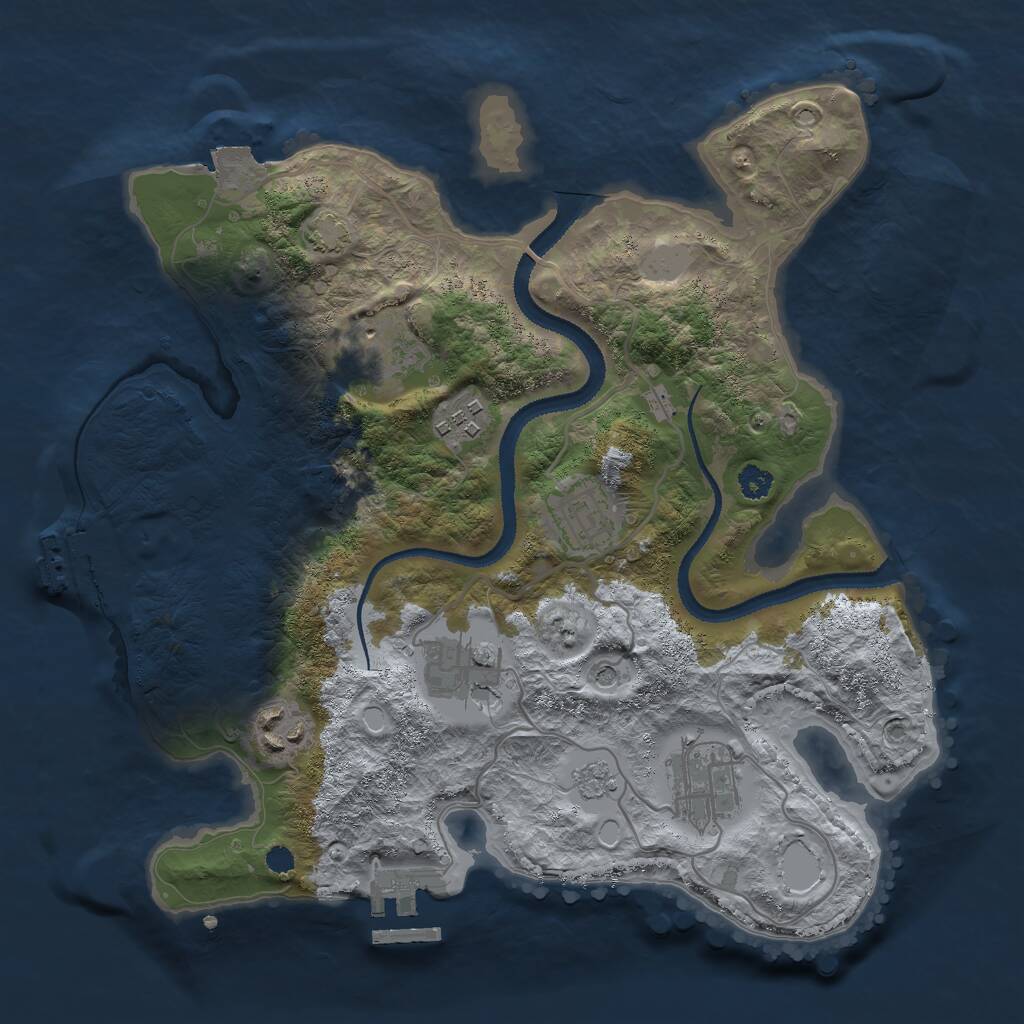 Rust Map: Procedural Map, Size: 3000, Seed: 93509994, 12 Monuments