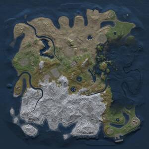 Thumbnail Rust Map: Procedural Map, Size: 4000, Seed: 2095920246, 15 Monuments