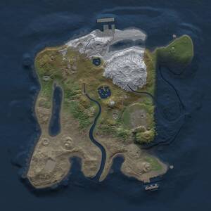Thumbnail Rust Map: Procedural Map, Size: 2500, Seed: 95736, 8 Monuments
