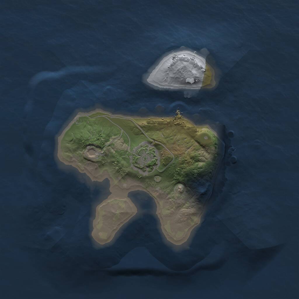 Rust Map: Procedural Map, Size: 1500, Seed: 353, 2 Monuments