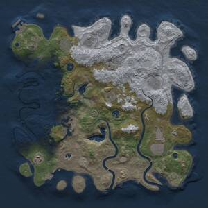 Thumbnail Rust Map: Procedural Map, Size: 4000, Seed: 1567164139, 14 Monuments
