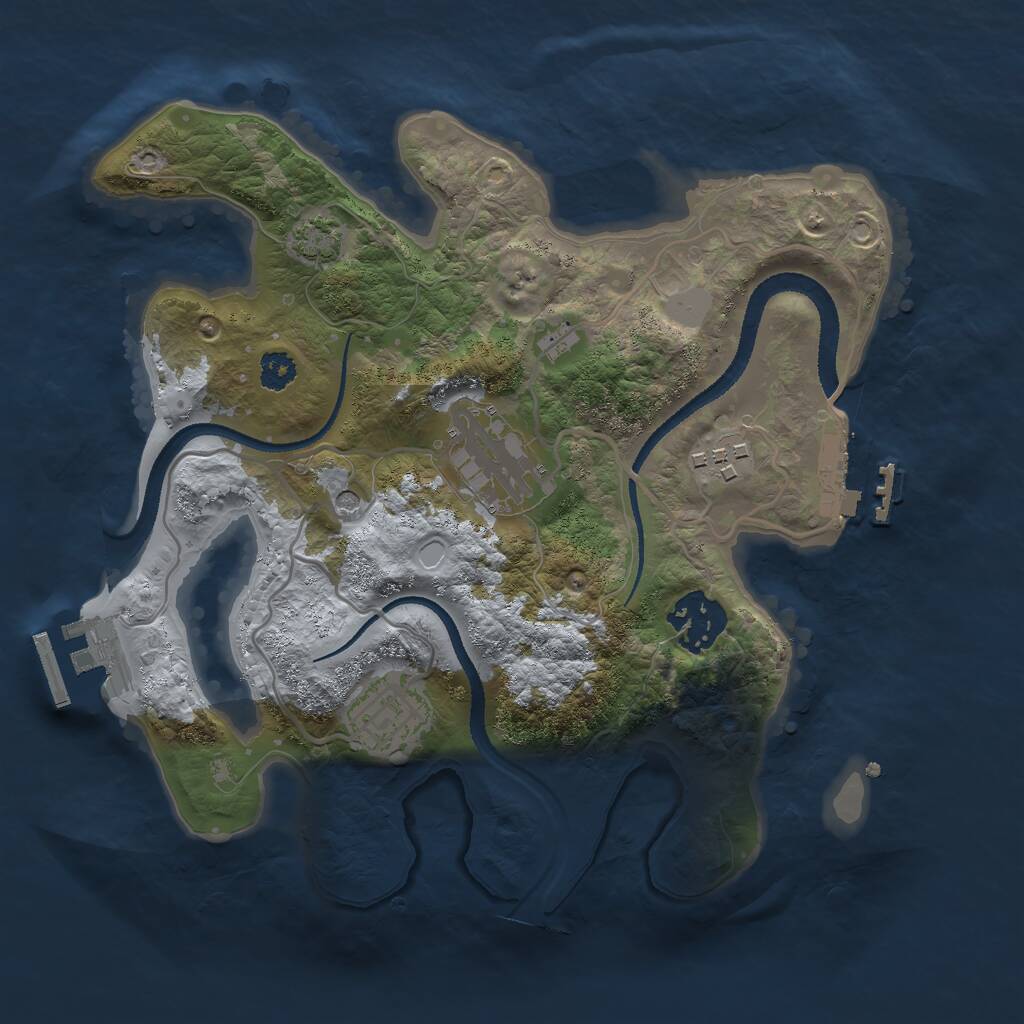 Rust Map: Procedural Map, Size: 2700, Seed: 1765800097, 9 Monuments
