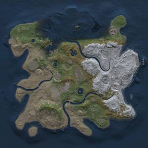 Thumbnail Rust Map: Procedural Map, Size: 3500, Seed: 1513334618, 15 Monuments