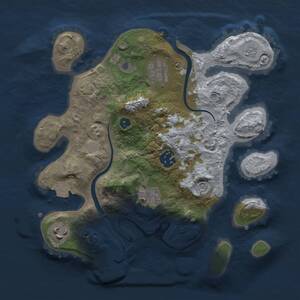 Thumbnail Rust Map: Procedural Map, Size: 2800, Seed: 548742769, 9 Monuments