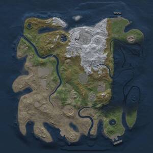 Thumbnail Rust Map: Procedural Map, Size: 3500, Seed: 926602775, 14 Monuments