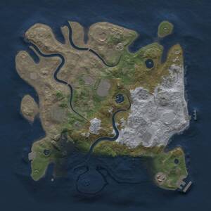 Thumbnail Rust Map: Procedural Map, Size: 3500, Seed: 973028186, 15 Monuments
