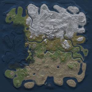 Thumbnail Rust Map: Procedural Map, Size: 5000, Seed: 1820127631, 17 Monuments