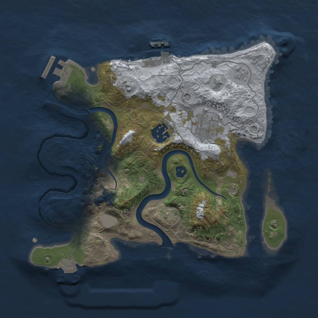 Rust Map: Procedural Map, Size: 2700, Seed: 1765886473, 8 Monuments