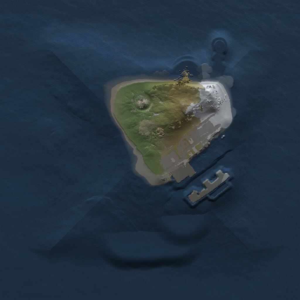 Rust Map: Procedural Map, Size: 1000, Seed: 120999476, 2 Monuments