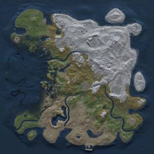 Thumbnail Rust Map: Procedural Map, Size: 4500, Seed: 6987985, 16 Monuments