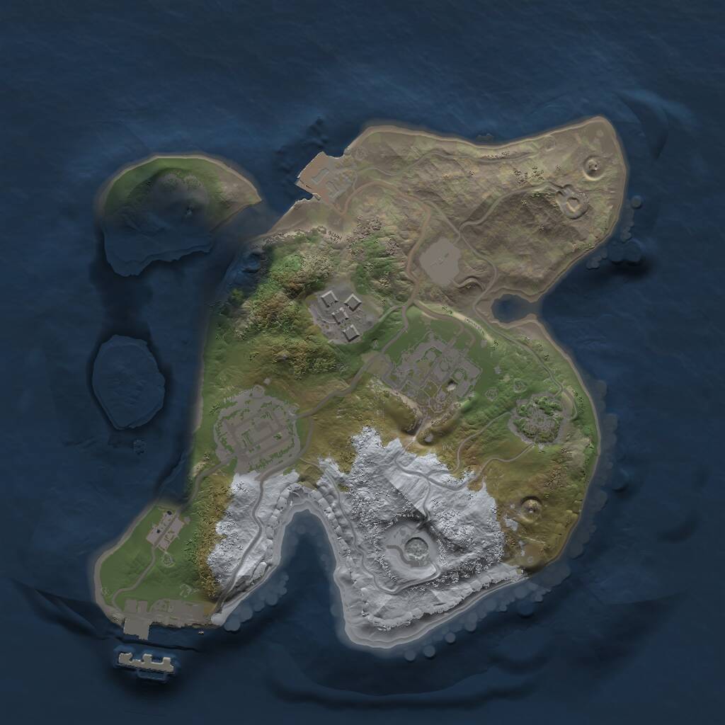 Rust Map: Procedural Map, Size: 2000, Seed: 947508225, 7 Monuments