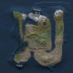 Thumbnail Rust Map: Procedural Map, Size: 2000, Seed: 124523, 7 Monuments