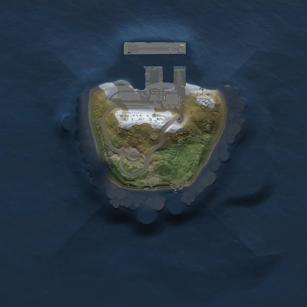 Rust Map: Procedural Map, Size: 1000, Seed: 221469414, 2 Monuments