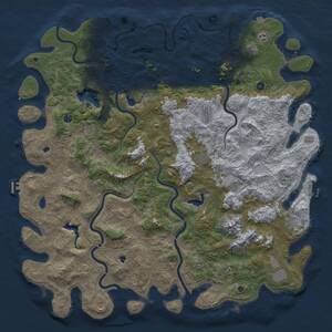 Thumbnail Rust Map: Procedural Map, Size: 6000, Seed: 1179439146, 17 Monuments